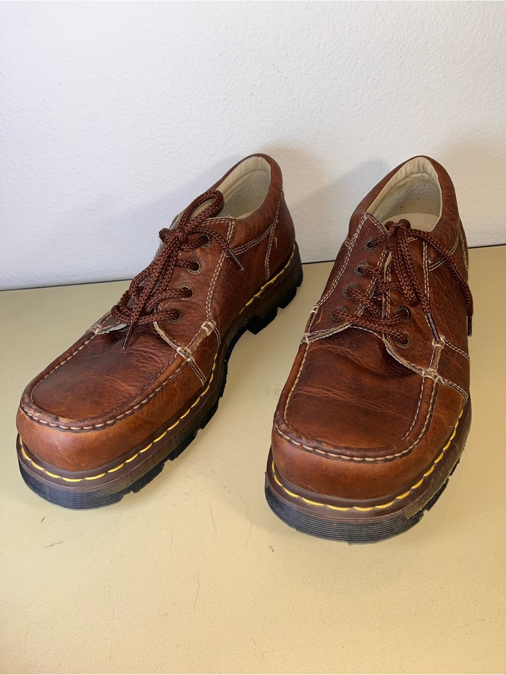 Dr Martens Men’s Size 13 Moc Toe Brown Shoes Chunky Leather 11531 air cushion